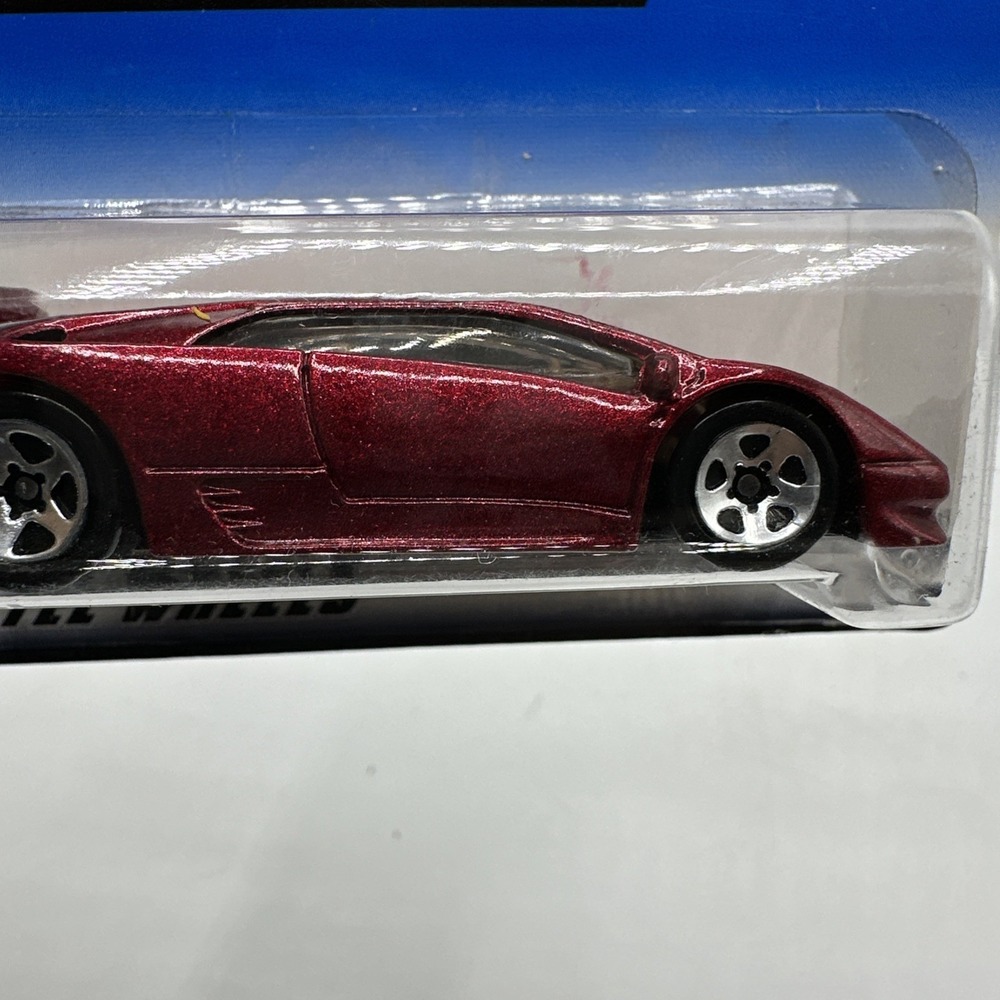 Hot Wheels 1998 Burgundy Red Lamborghini Diablo 5 Spoke Wheels #781 - Picture 6 of 12